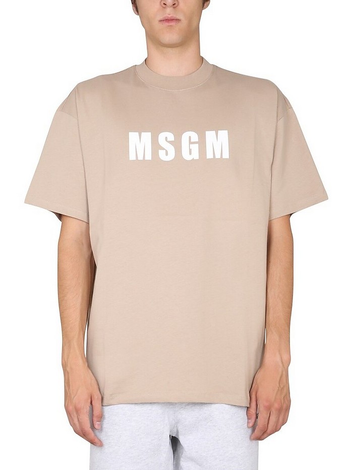 T-Shirt Con Stampa Logo - MSGM
