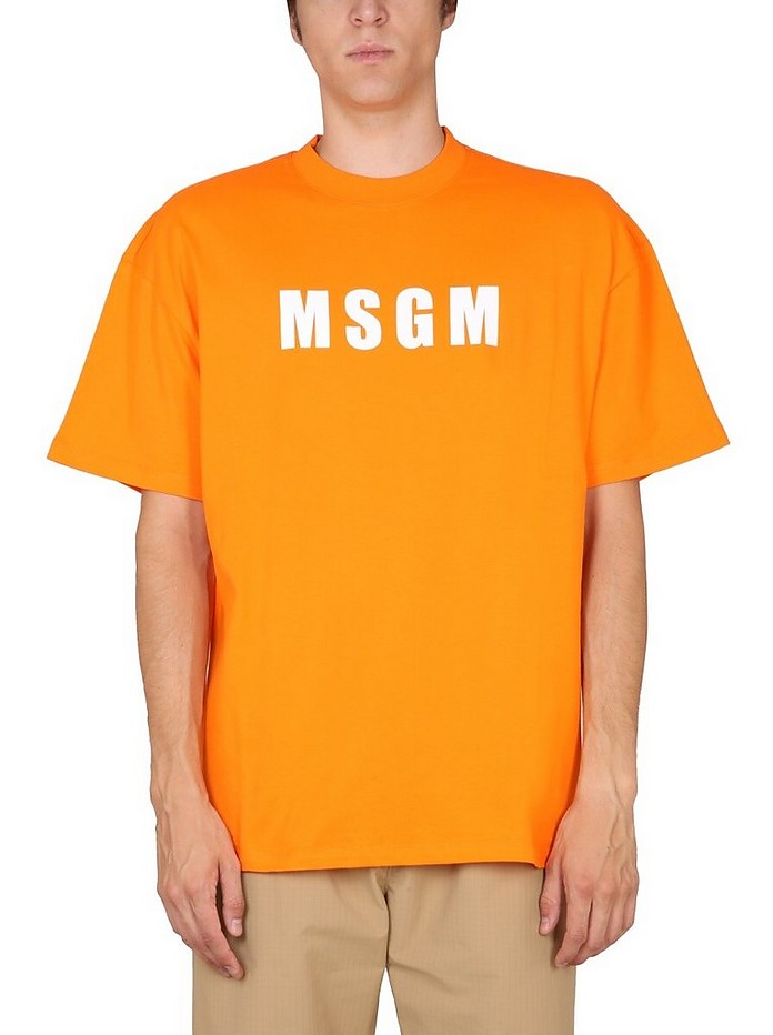 T-Shirt Con Stampa Logo - MSGM