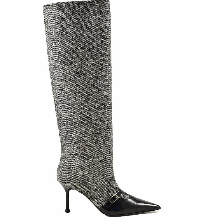 Women's Gray Boots - MSGM