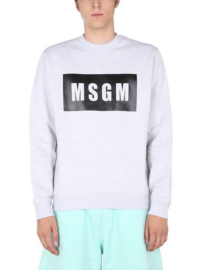 MSGM Sweatshirt With Logo Box XL at FORZIERI