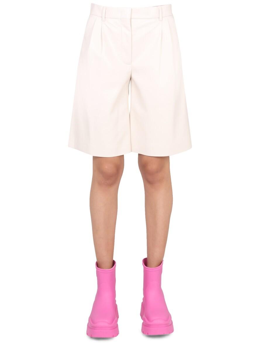 MSGM Faux Leather Bermuda Shorts 40 IT at FORZIERI