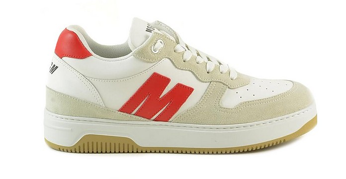 Men's White / Red Shoes - MSGM