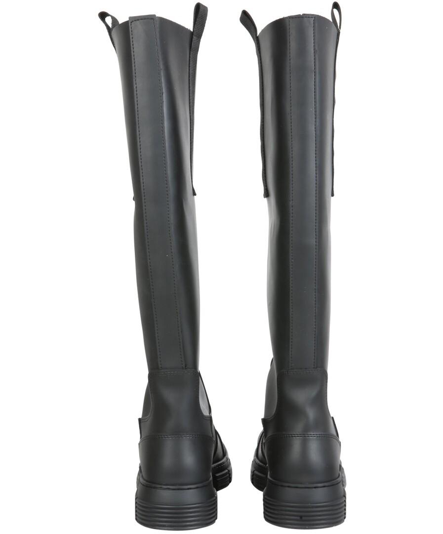Ganni Black Recycled Rubber Boots 40 IT/EU at FORZIERI Canada
