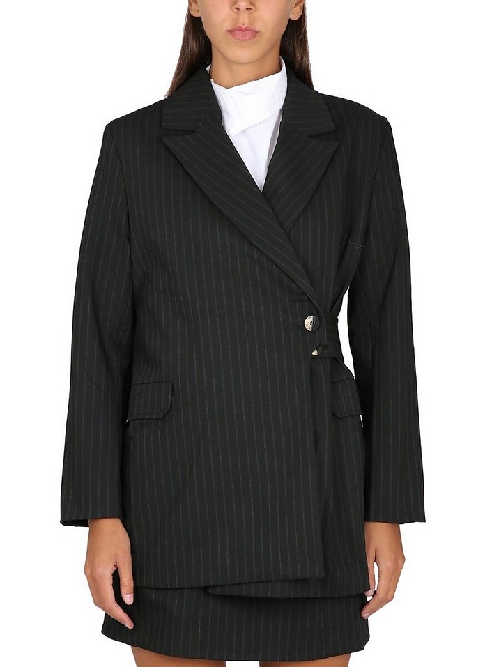 Jacket With Striped Pattern - Ganni