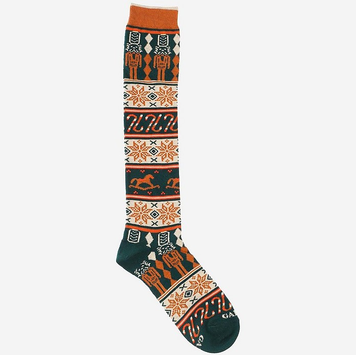 Christmas Stars and Stripes Cotton blend Men's Long Socks - Gallo