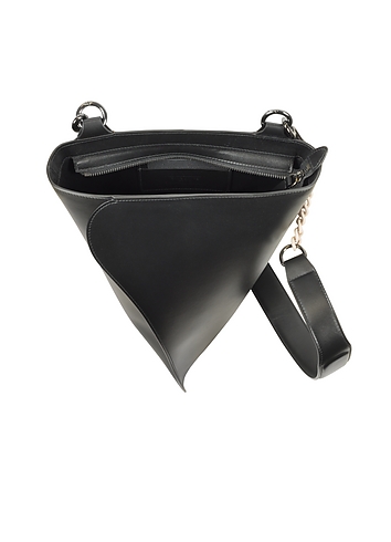Black Layla Leather Shoulder Bag展示图