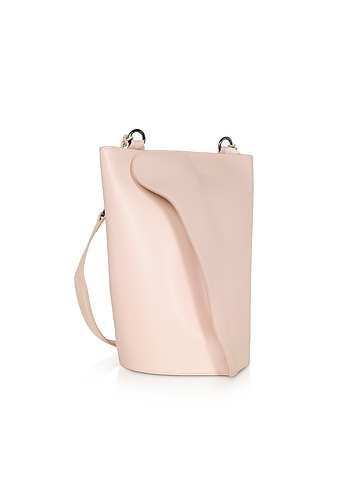 Pink Layla Leather Shoulder Bag展示图