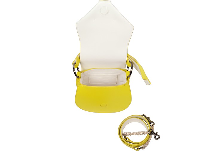 Giaquinto Lime Leather Daphne Mini Shoulder Bag at FORZIERI