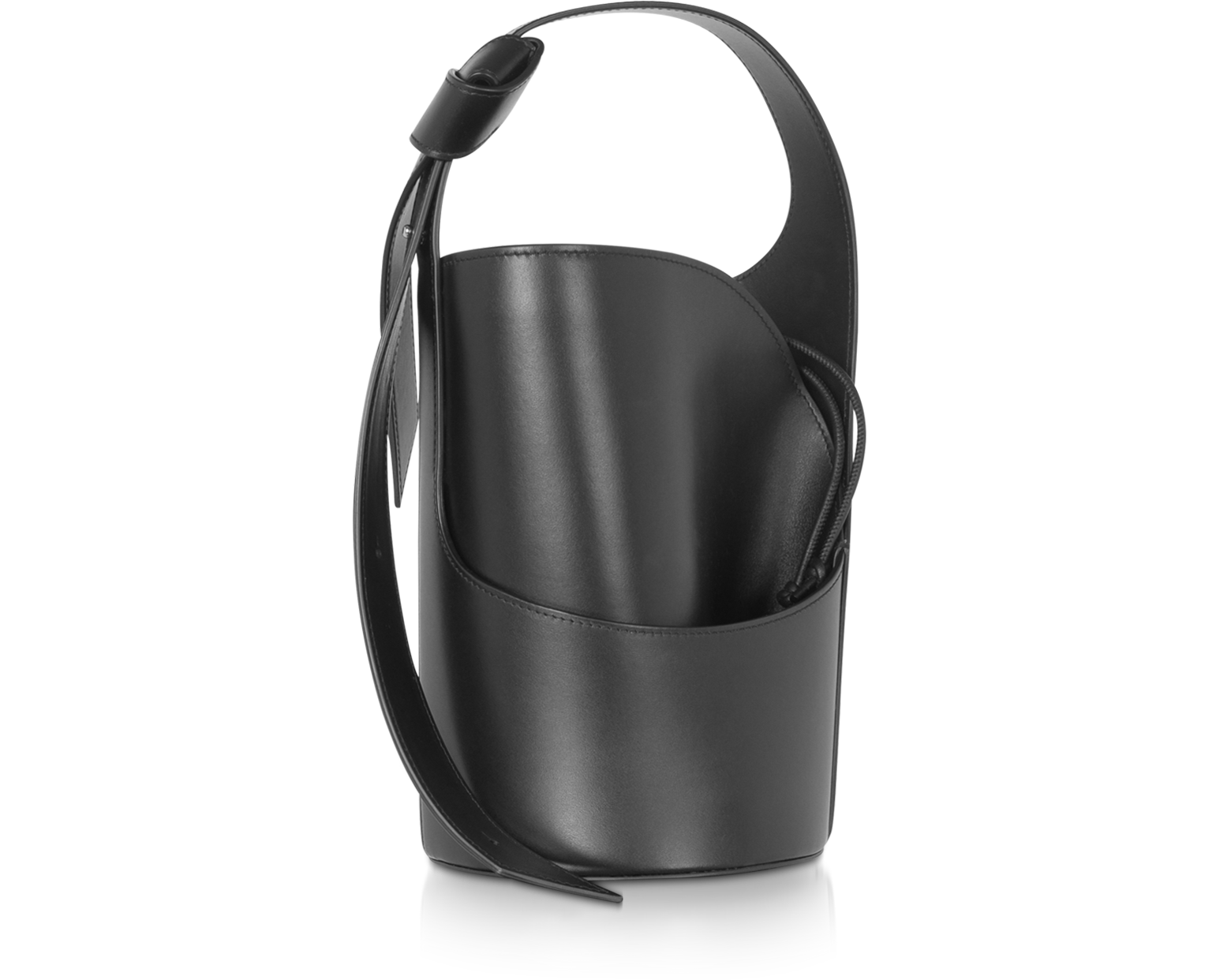 mini black bucket bag