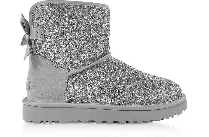 Cosmos Silver Classic Mini Bow Boots - UGG