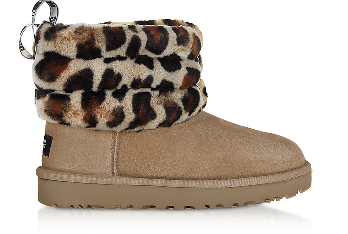 Leopard Fluff Mini Quilted Boots - UGG