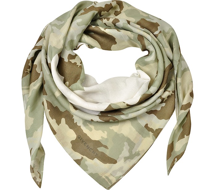 Givenchy Favelas 74 Camouflage Cotton and Modal Wrap at FORZIERI