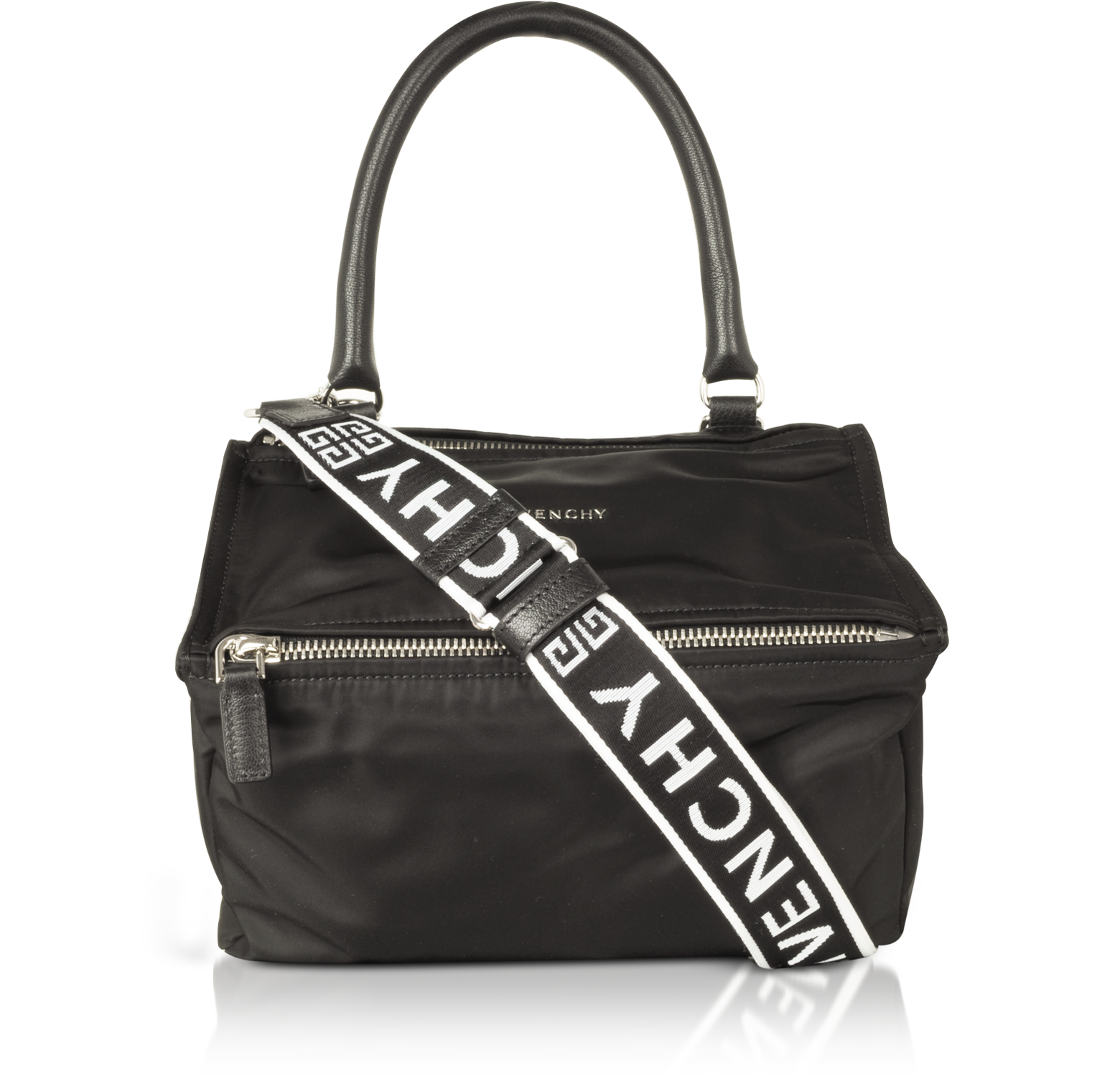 Black Nylon Pandora Small Satchel Bag 