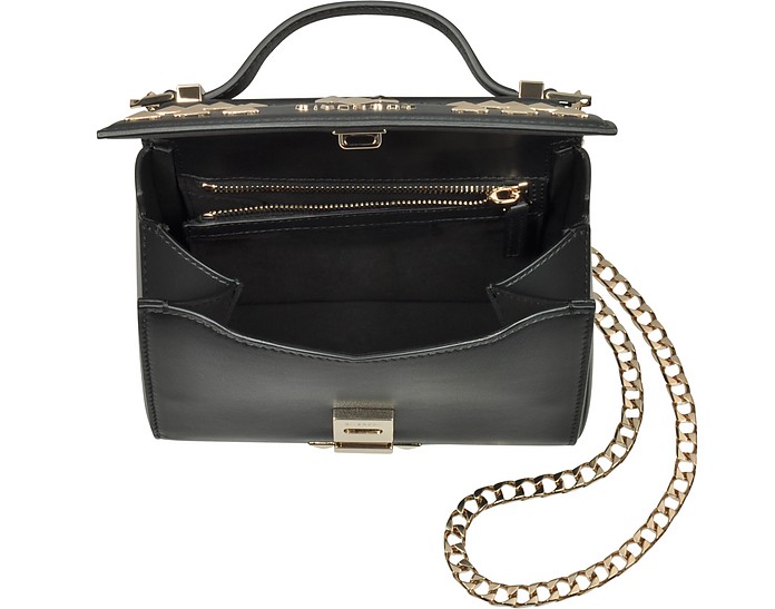 Givenchy Black Pandora Chain Mini Shoulder Bag w/Studs at FORZIERI