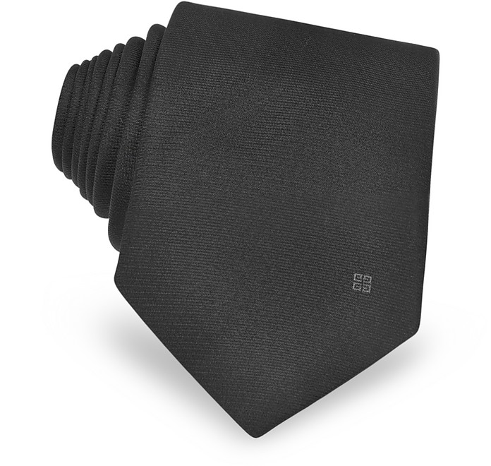 Corbata Slim de Seda Negra - Givenchy