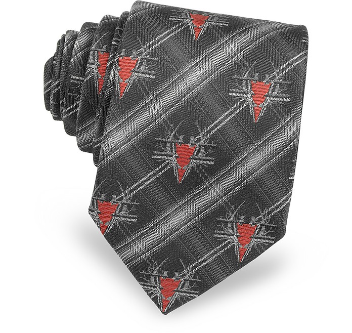 Bug Crest Woven Silk Narrow Tie - Givenchy