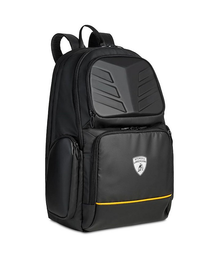 Galleria Black Nylon Signature Men's Backpack - Lamborghini Automobili