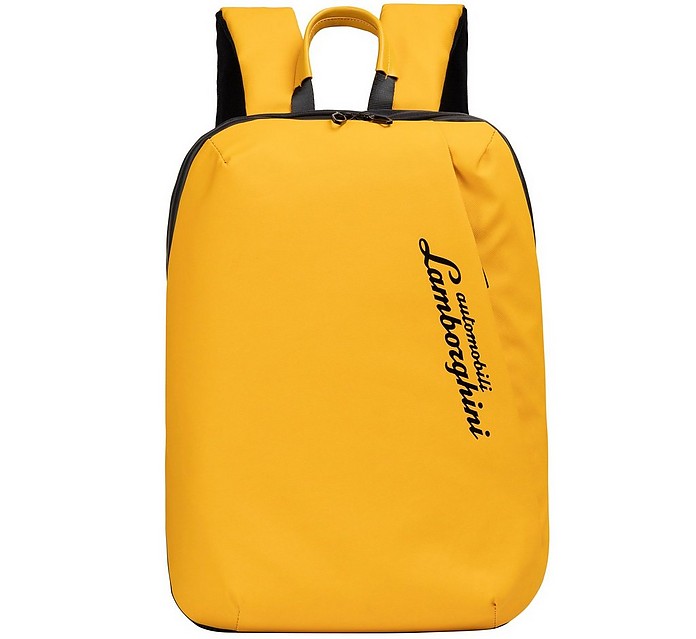 Men's Yellow Single-Compartment Backpack - Lamborghini Automobili