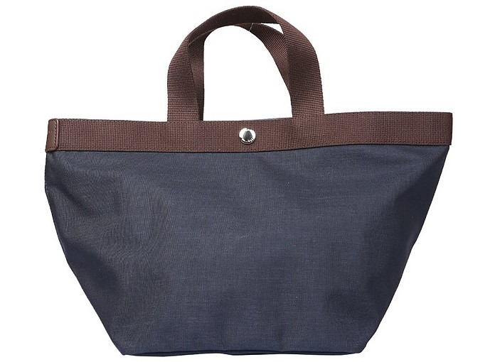 Navy Blue Medium Shopping Bag - Hervé Chapelier
