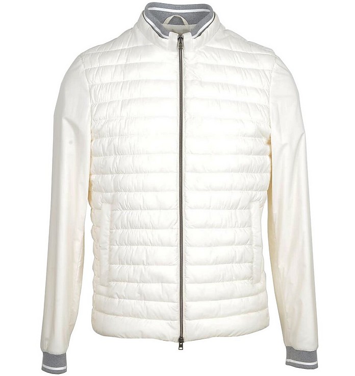 Men's White Padded Jacket - Herno
