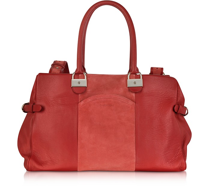 See by Chloé Augusta Leather and Suede Tote at FORZIERI