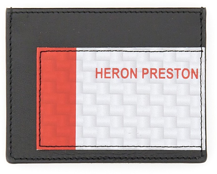 Card Holder With Logo Print - Heron Preston