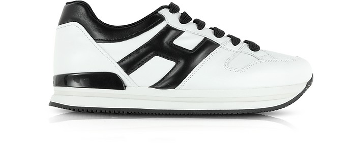 Hogan 35 (5 US | 3 UK | 35 |233 mm) White and Black Leather Sneaker - FORZIERI