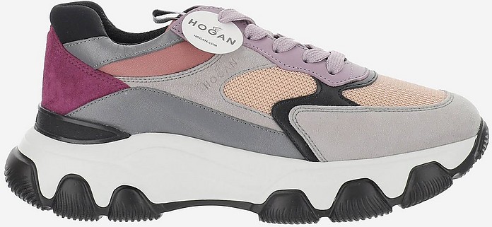 Hyperactive Grey, Pink, Violet Sneakers - Hogan