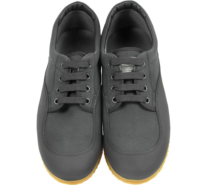 Hogan Traditional Black Canvas and Leather Low-top Sneaker 6 (7 US | 6 ...