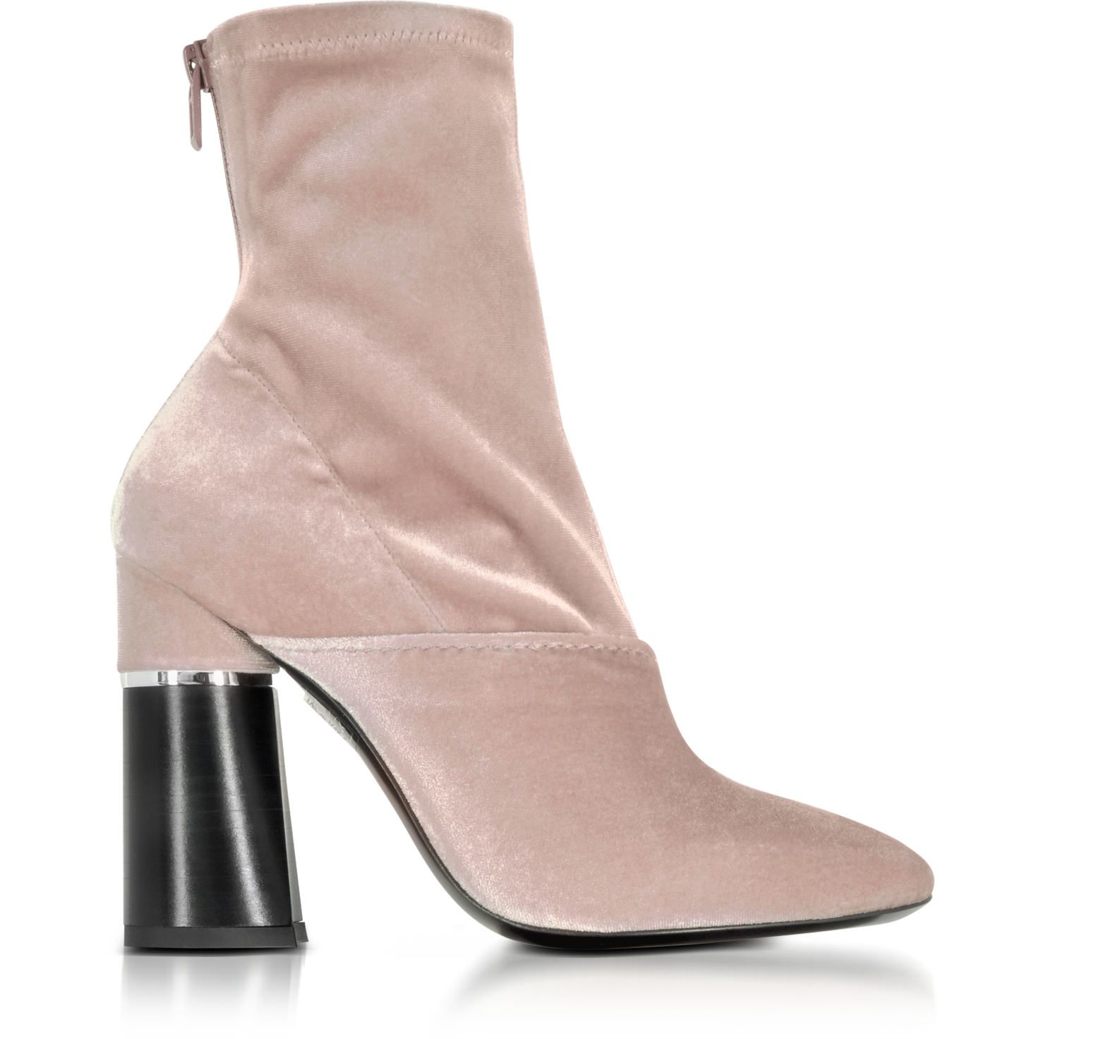 stretch high heel ankle boots