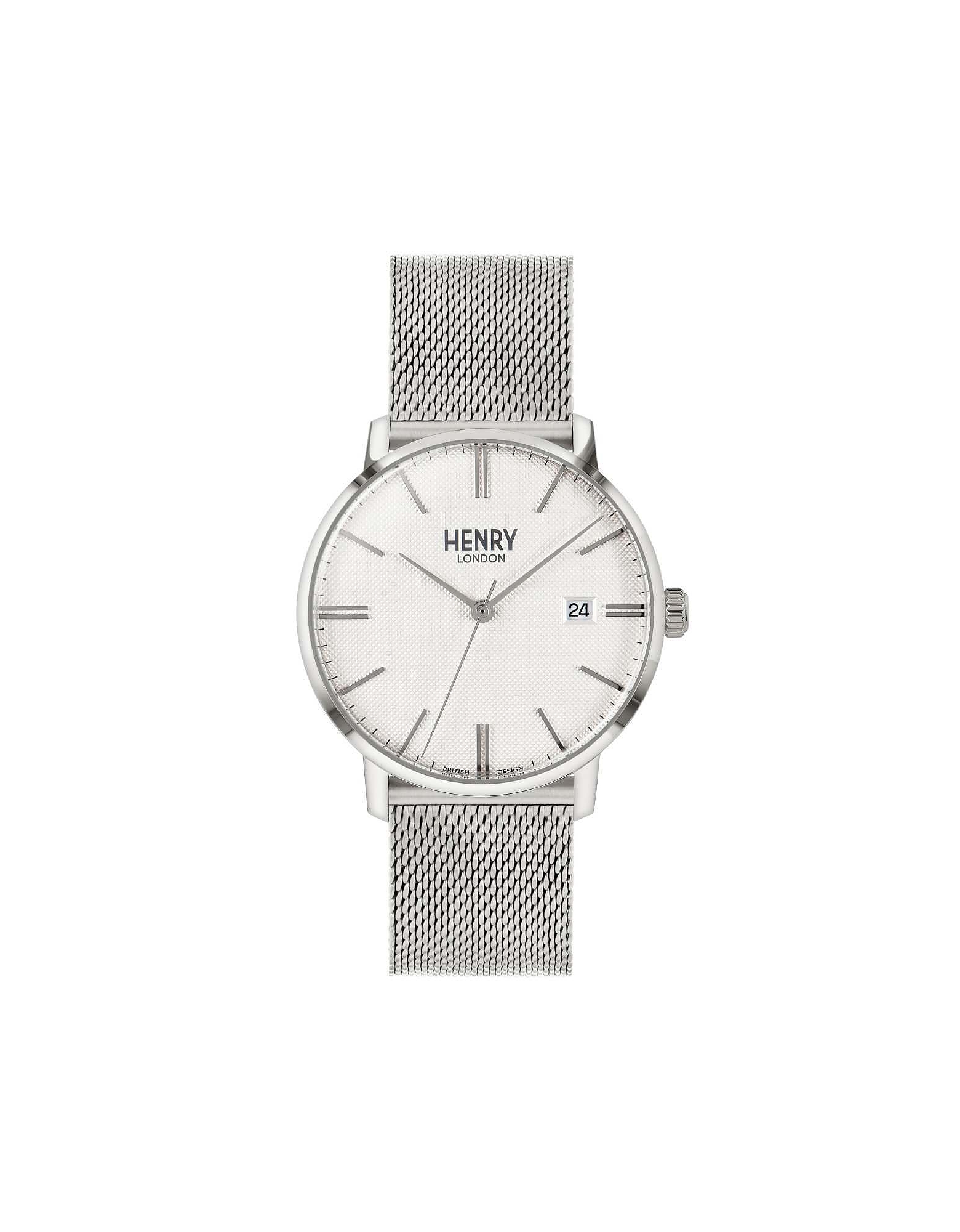 Henry London Designer Women's Watches Women's Quartz Analogue Watch In Silver