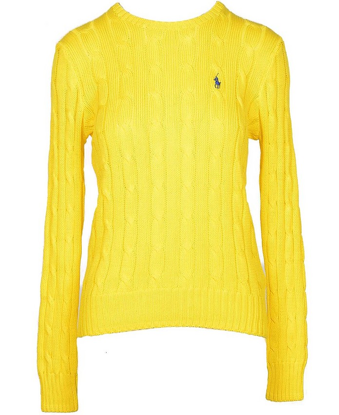 Yellow Cable-Knit Cotton Women's Sweater - Polo Ralph Lauren / t[ RNV