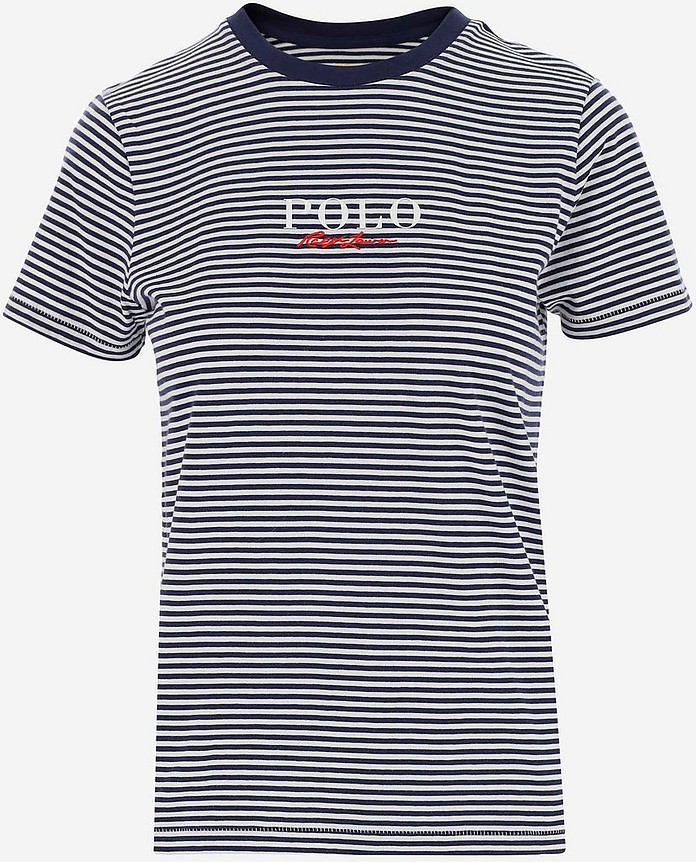 Blue Striped Women's T-Shirt - Ralph Lauren
