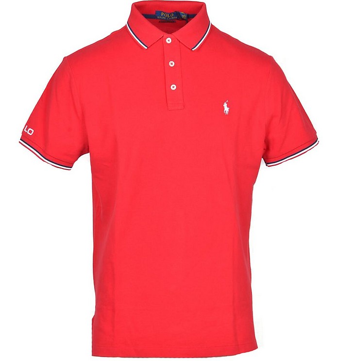 Red Cotton Men's Polo Shirt - Ralph Lauren