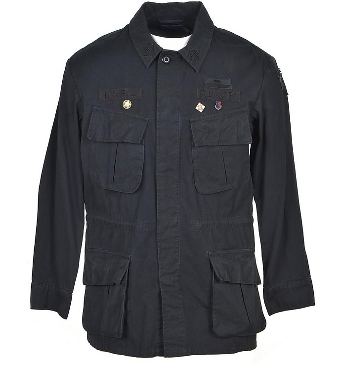 Blue Cotton Men's Military Jacket - Ralph Lauren