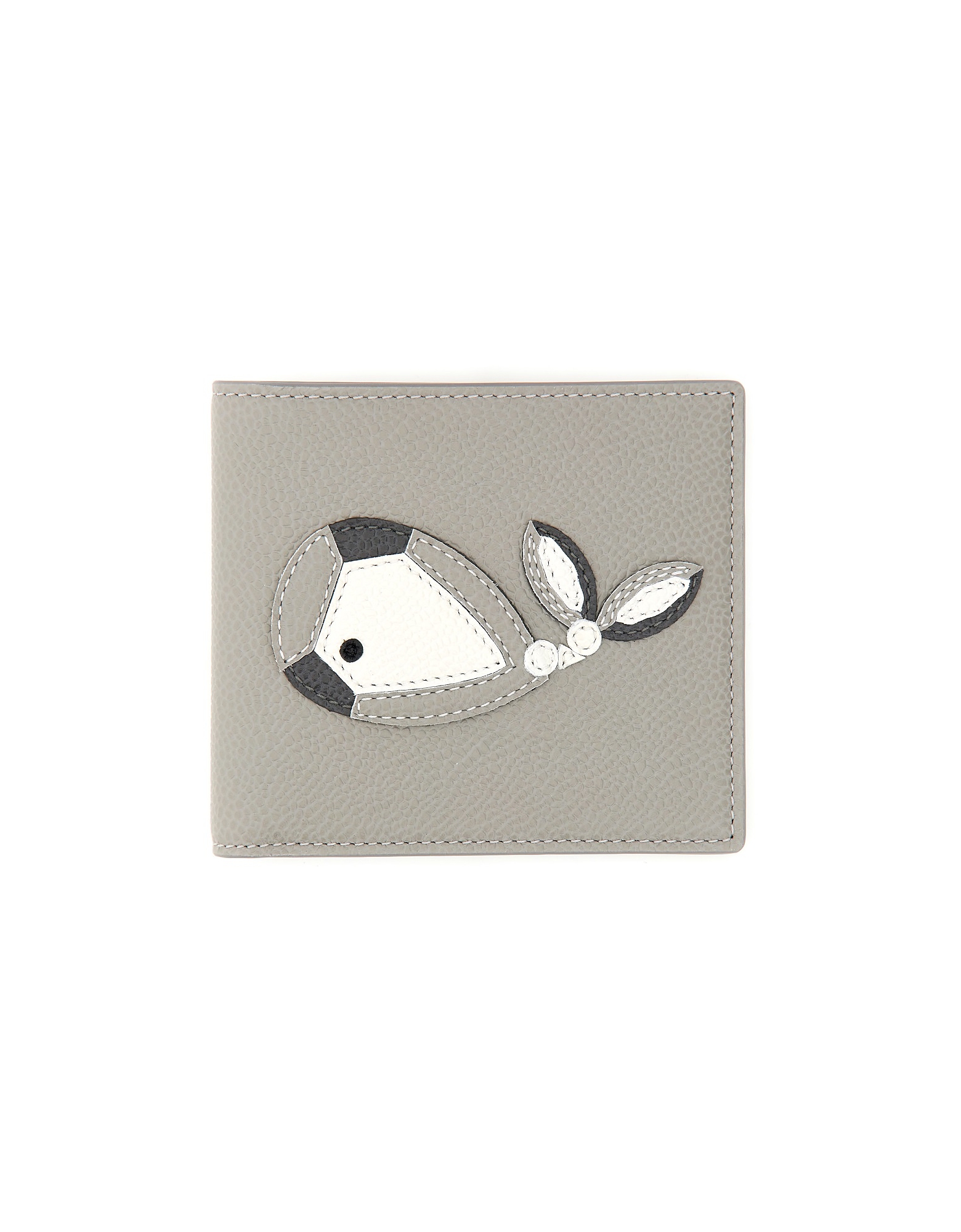 THOM BROWNE DESIGNER MEN'S BAGS WALLET WITH WHALE APPLICATION