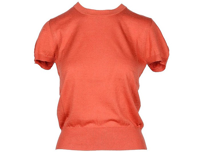 Orange Silk and Cashmere-blend Top - SNOBBY SHEEP
