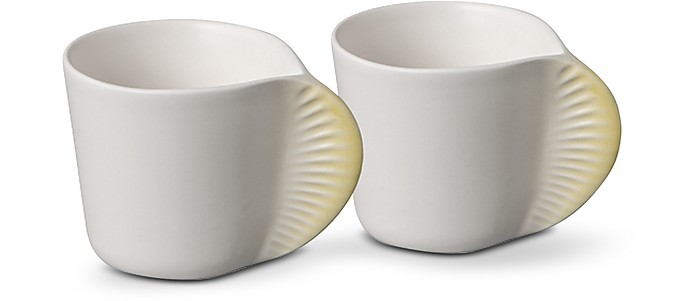 Mimose Yellow Morphose Set of 2 Porcelain Coffe Cup - Ibride / Cuf