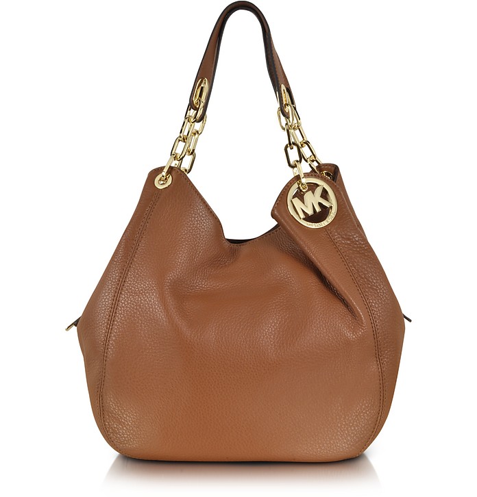 Michael Kors Fulton Luggage Leather Shoulder Tote at FORZIERI