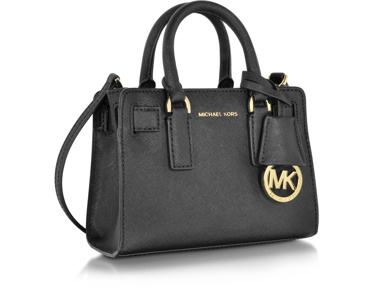 Michael Kors Dillon Black Saffiano Leather Extra Small Crossbody Bag at ...