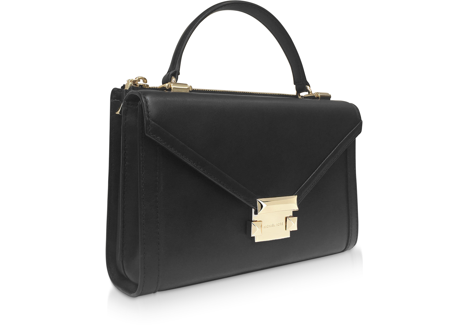 Michael Kors Black Whitney Small Convertible Top-Handle Messenger Bag ...