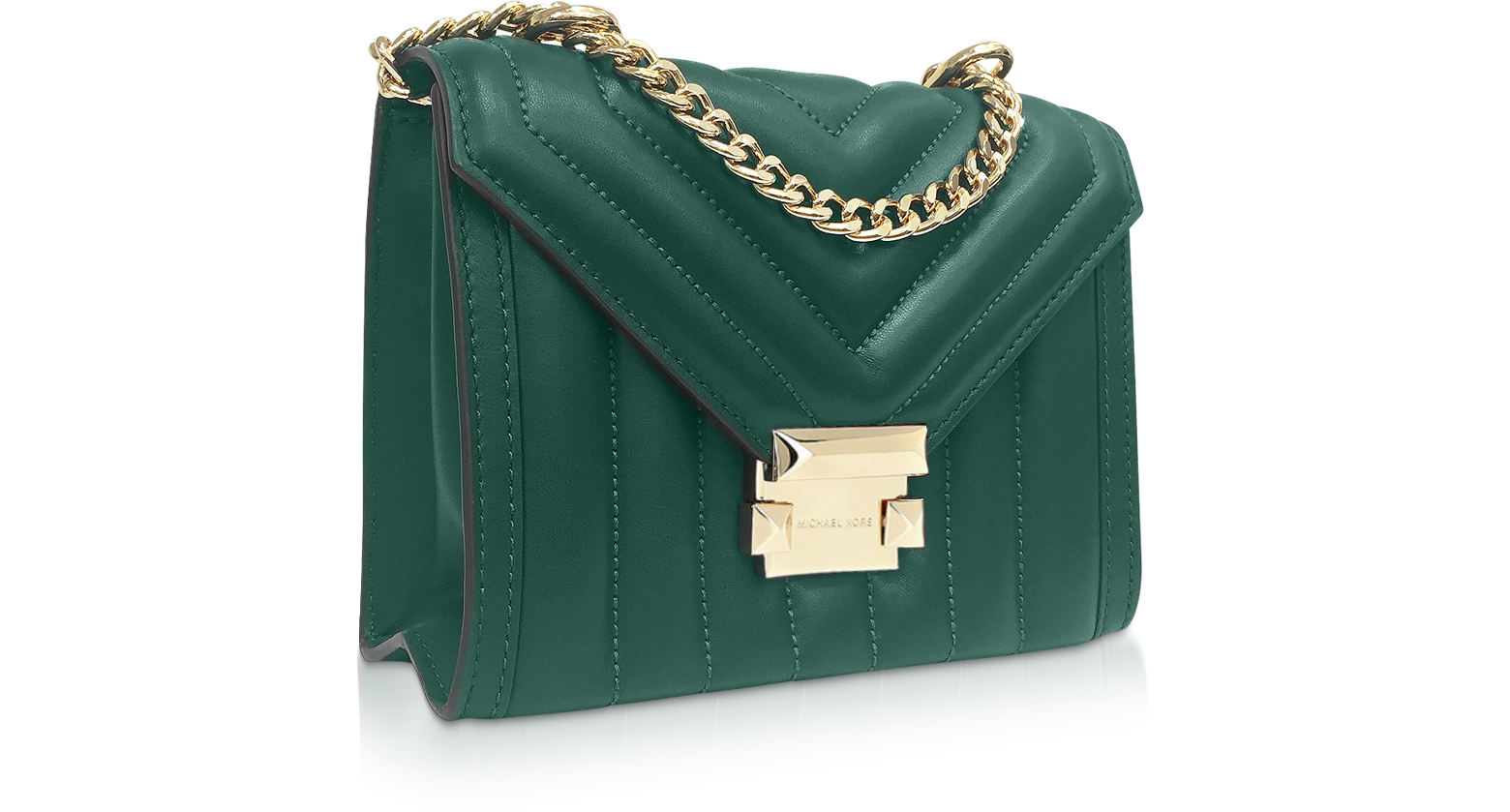 Michael Kors Green Whitney Small Quilted Leather Convertible