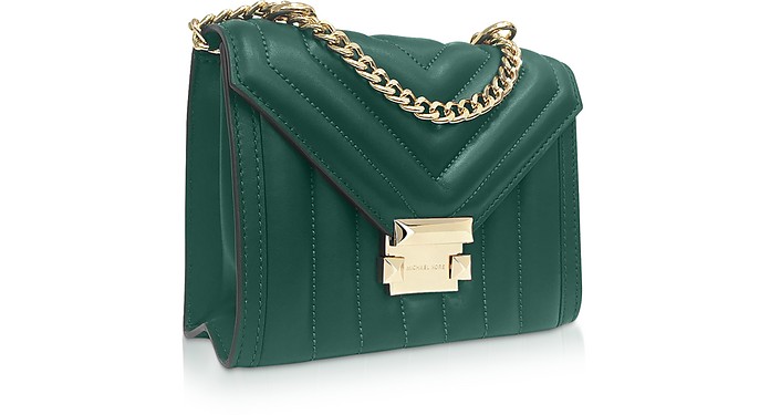 Michael Kors Green Whitney Small Quilted Leather Convertible