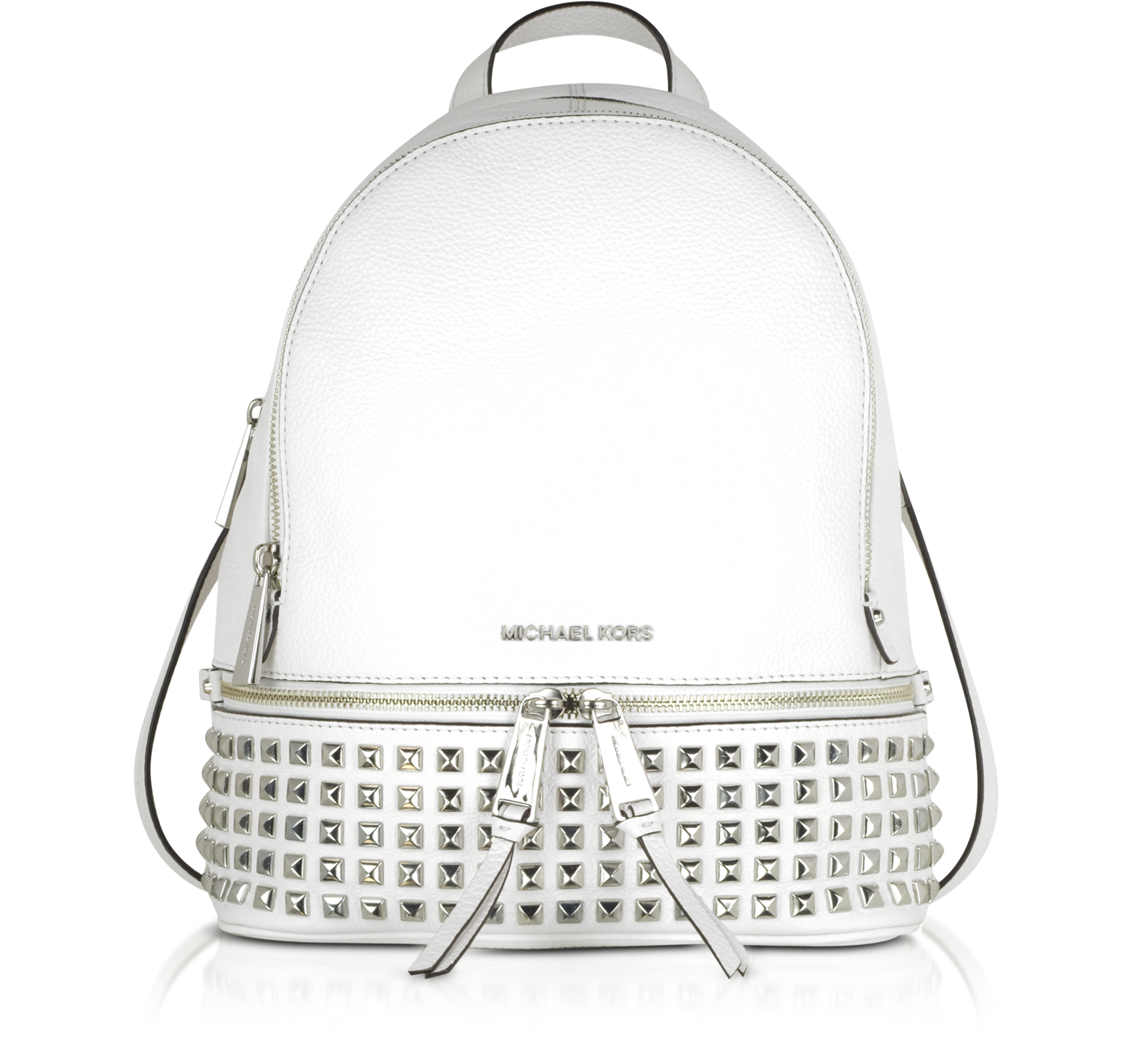 michael kors white studded backpack