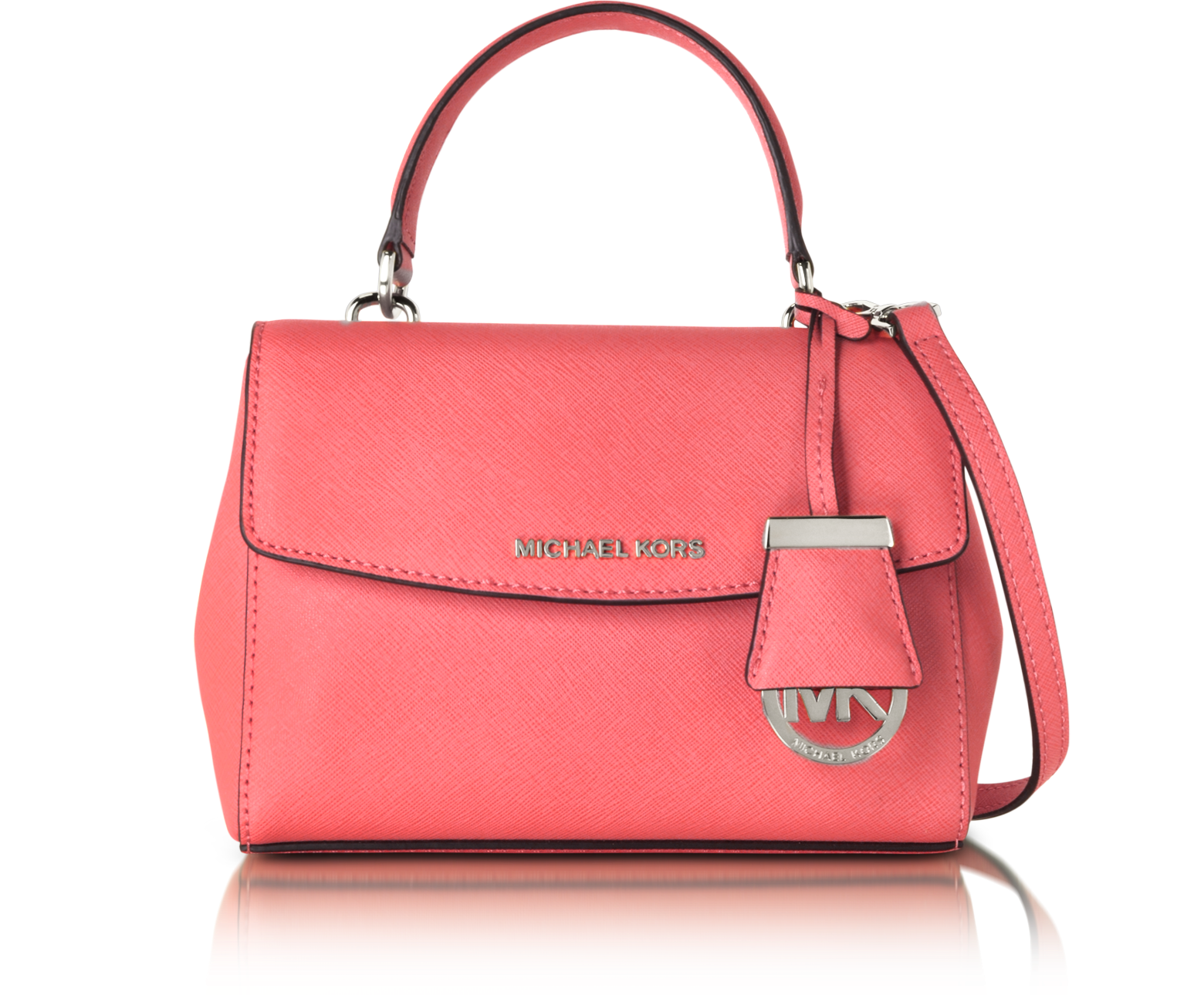 Michael Kors Coral Ava Extra Small Saffiano Leather Crossbody Bag at ...