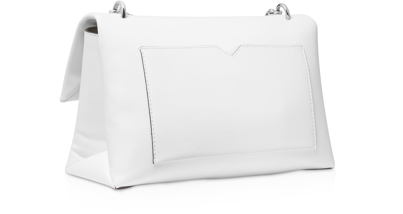 Michael Kors optic white Cece Large Chain Shoulder Bag at FORZIERI