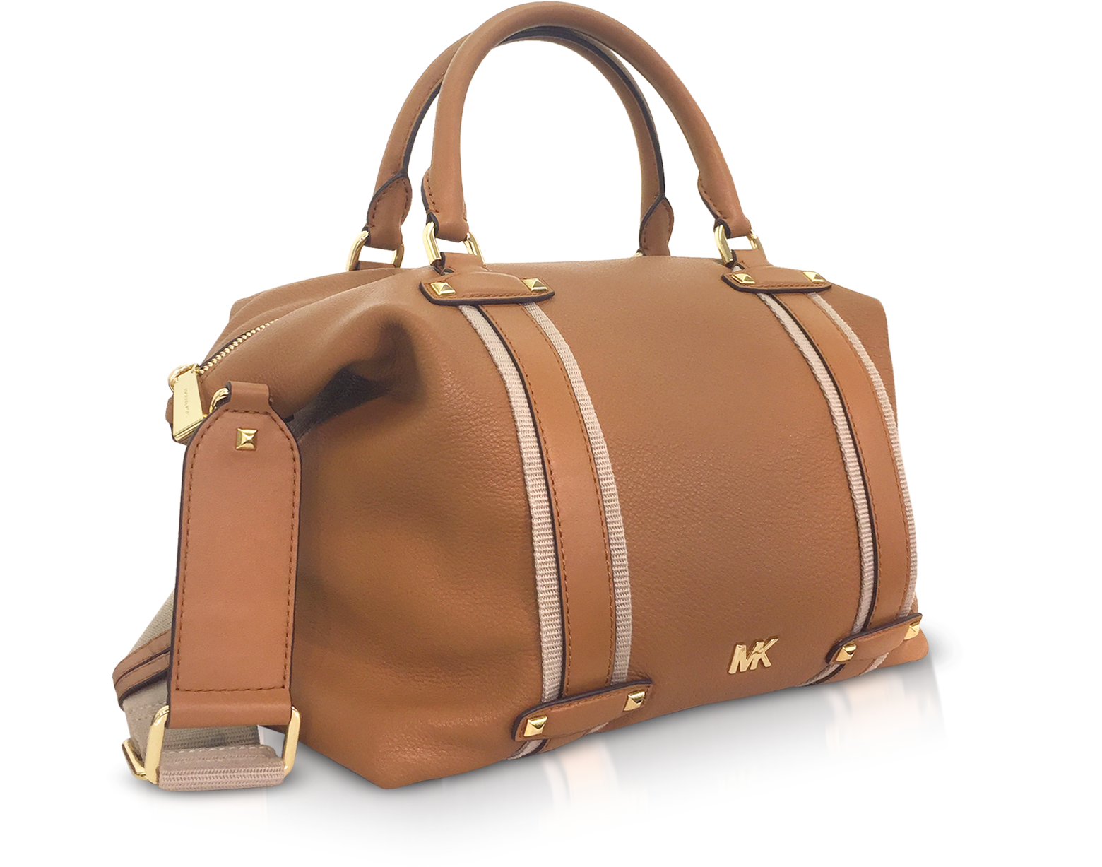 michael kors griffin leather large satchel