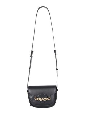 Michael Kors Black Ginny Leather Crossbody Bag at FORZIERI