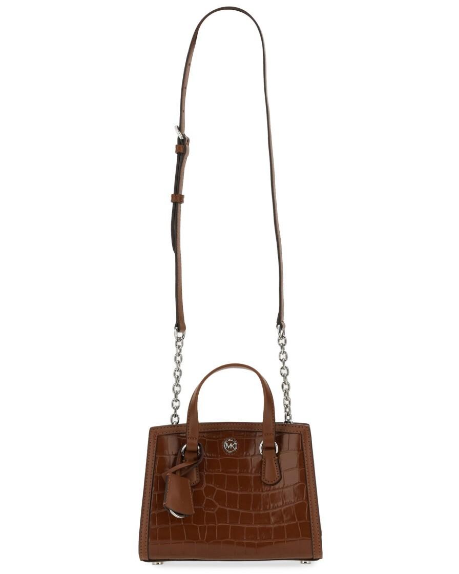 MK Chantal Extra-Small Crocodile Embossed Leather Messenger Bag