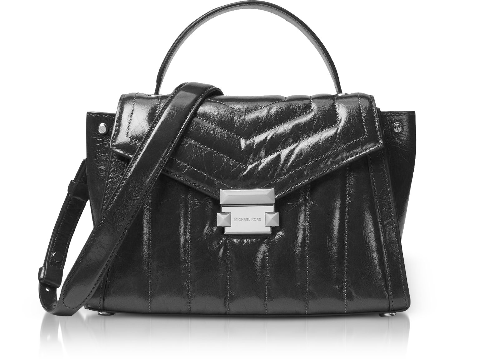 whitney quilted leather satchel